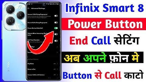 infinix smart 8 power button se call kato | how to call end on power button infinix smart 8