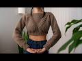 How To Crochet Cable Stitch Cropped Sweater Pattern Tutorial DIY How To Crochet Cable Stitch Cropped Sweater Pattern Tutorial DIY