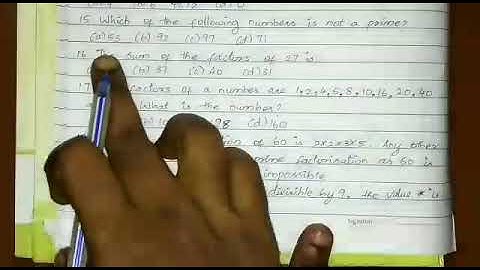 Exercise 1.1/ 15. Which of the following numbers is not a prime?