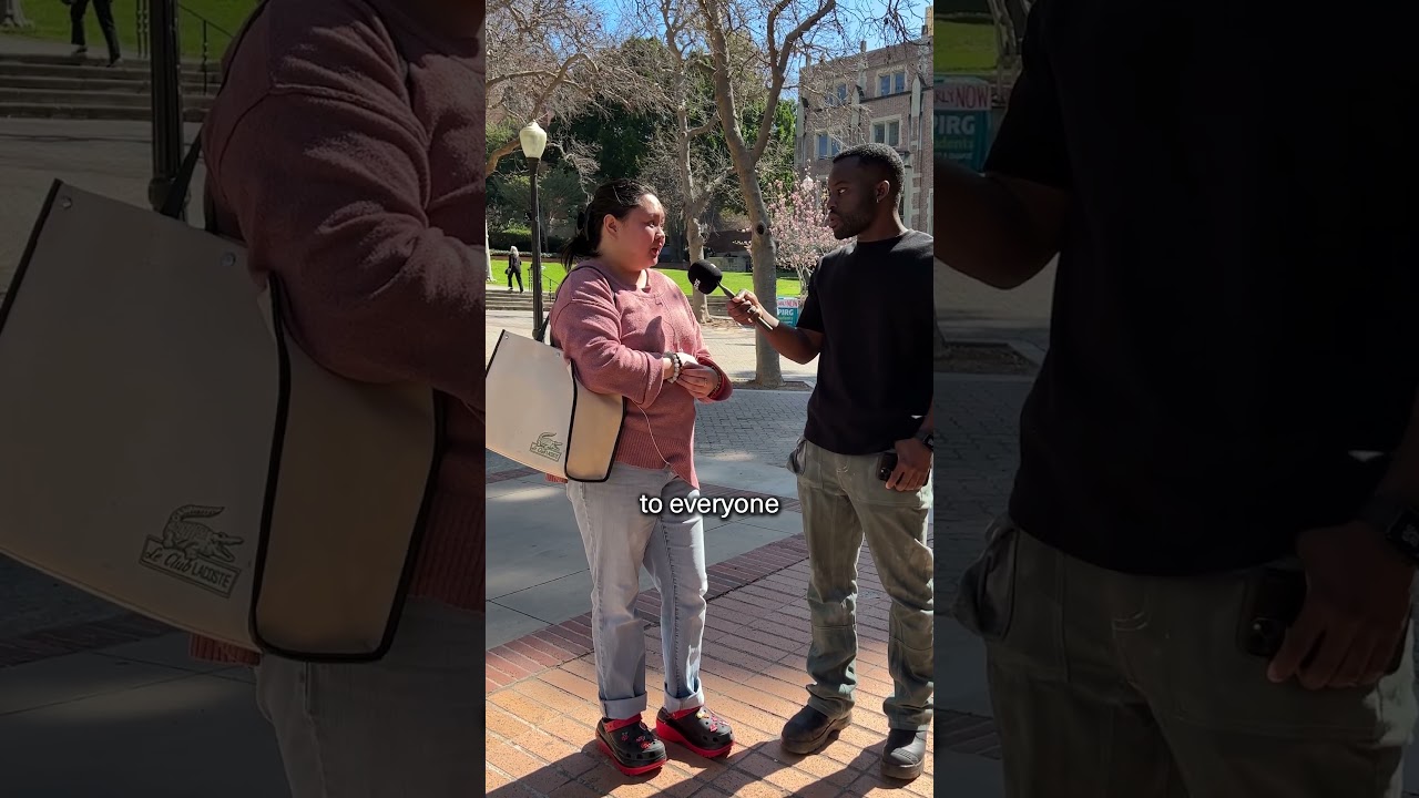 Hot take: college should be free #college #streetinterview #ucla