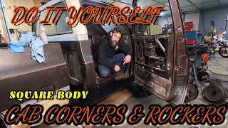 STOKED! Cab Corners & Rockers In the Firewood Square Body.  Part 9 #chevrolet #squarebody