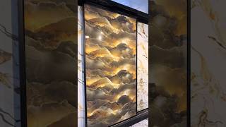 🔥 Luxury Golden Onyx Porcelain Tile Design ✨ | Stunning Backlit Wall Tiles for Modern Interiors