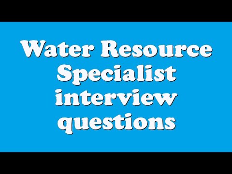 Water Resource Specialist interview questions - YouTube
