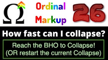 Ordinal Markup Episode 26: Speed Collapses!!