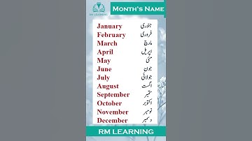 Thumbnail of Months Name | Months Name in English and Urdu #shortsfeed #english #englishvocabulary #monthsname