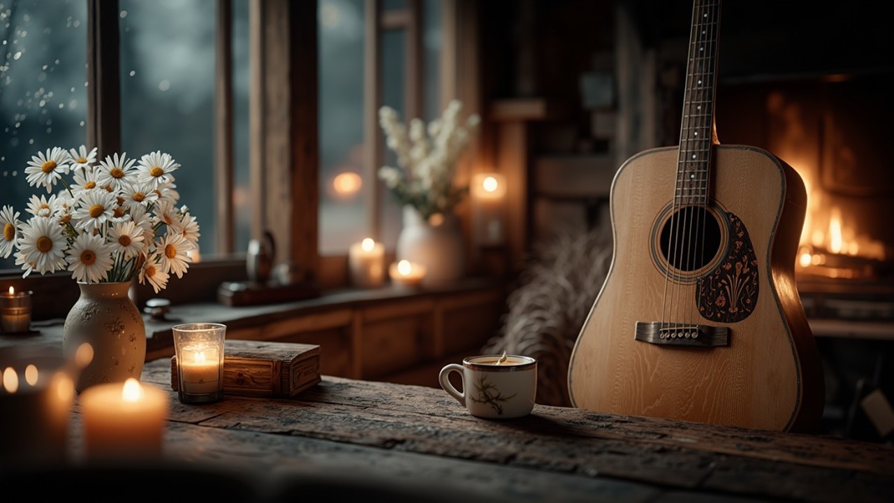 Уютное Джаз-Кафе~Спокойный Джаз-Гитара для Релаксации и Учебы