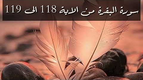 حفظ سورة البقرة من الاية 118 الى 119 بالتكرار