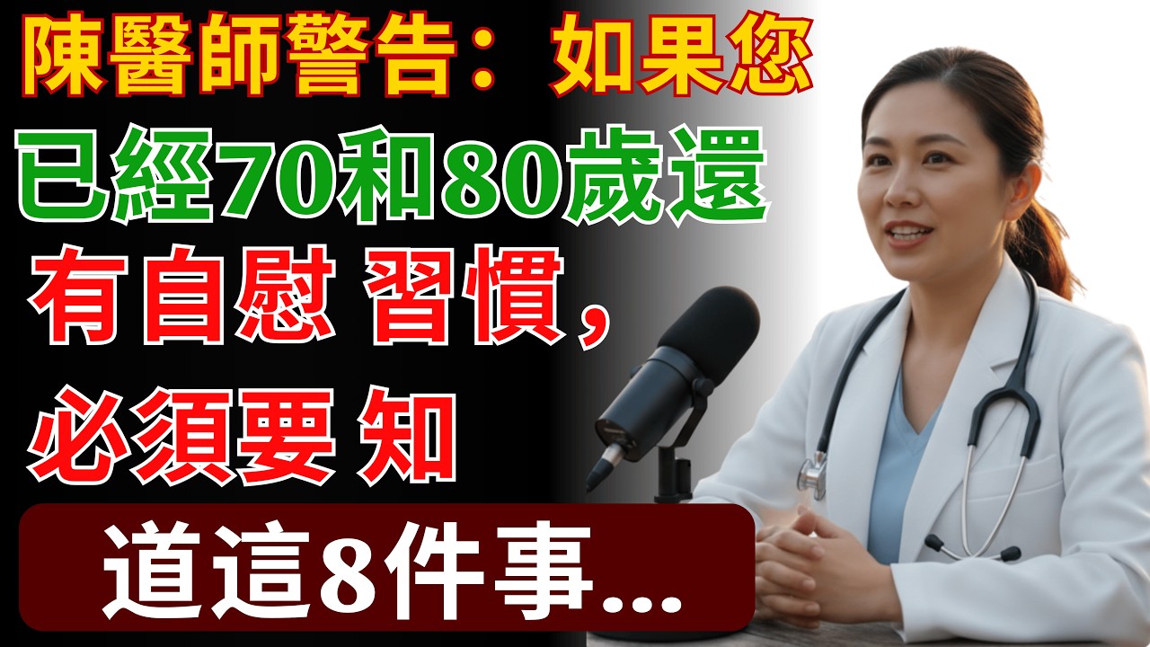 70-80歲還在自慰？陳心蕾醫師告訴您必須知道的8件重要事項