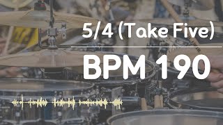 5/4 (Take Five) Drum Beat - BPM190