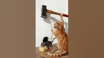 Shocking! 😱😱The cat sets a trap and waits in silence やばすぎ!猫は罠を仕掛けて静かに待っている#shorts #orangecat  #trap