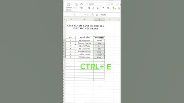 Cách xắp xếp tên theo thứ tự ABC cực xịn 🥰🥰🥰