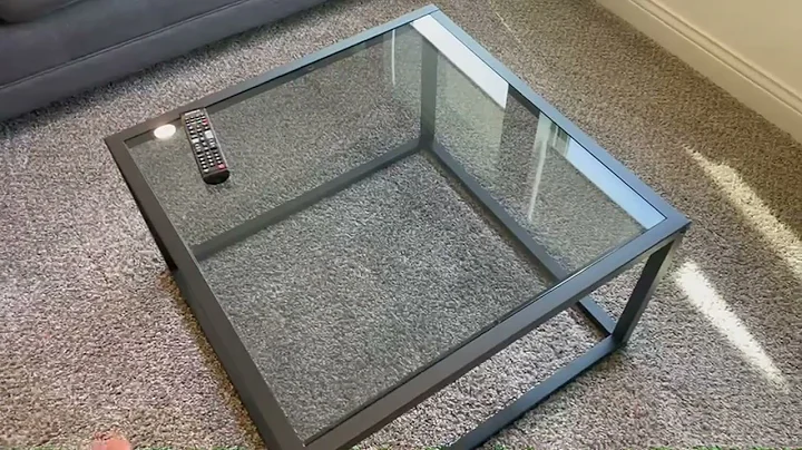 SAYGOER Glass Coffee Table, Small Modern Coffee Table Square Simple Center Tables Review