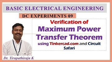 BEE610 Maximum Power Transfer Theorem using Tinkercad and Circuit Safari