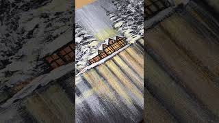Winter Landscape  #art #acrylicscenery #easyacrylicpainting
