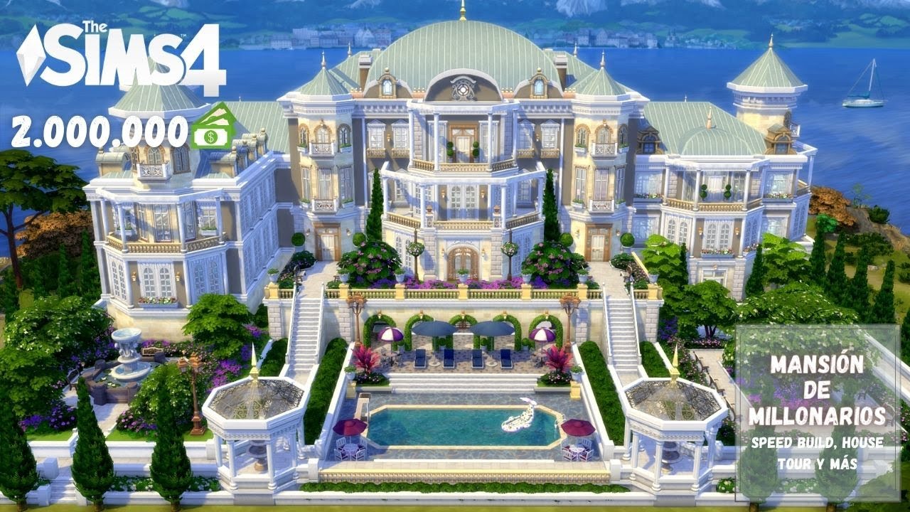 Sims 4 MANSIÓN DE 2 MILLONES DE SIMOLEONES | SPEED BUILD | NO CC - YouTube