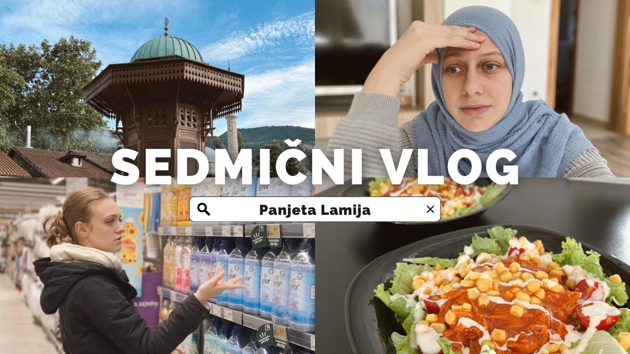 sedmični vlog: šta jedem u toku dana, zatvorena mačka, Hanine pripreme za studentski život 🫶🏼