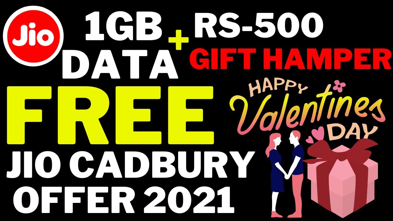 Jio Free Data Offer , Valentine  Special Jio Cadbury Offers 1GB data free