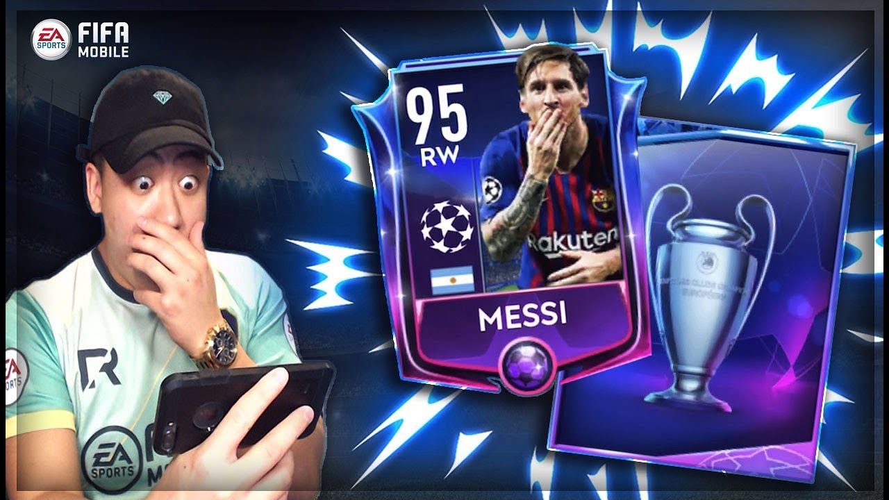 Fifa Mobile Uefa Champions League Bundle Opening 95 Ovr Messi Card Youtube