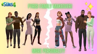 Sims 4 || The Fyres Family makeover   Backstory || CAS CC on Sim Townies