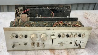 SONY TA 1150 Integrated Stereo Amplifier Restoration // Restore And Repair Broken 120w Amplifier