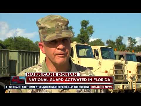 Florida National Guard mobilizes before Hurricane Dorian's arrival