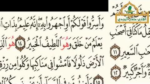 سورة الملك - الجزء ٢٩ - القارئ سلمان نعيم الجردي