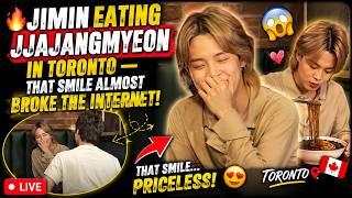 π₯ JIMIN EATING JJAJANGMYEON IN TORONTO β THAT SMILE ALMOST BROKE THE INTERNET!