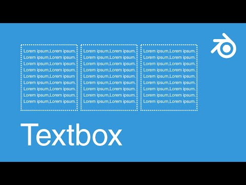Blender quick tip - Textbox