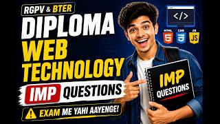 Web Technology IMP Questions 2026 | Polytechnic 4th Semester | CS | BTER | RGPV DIploma