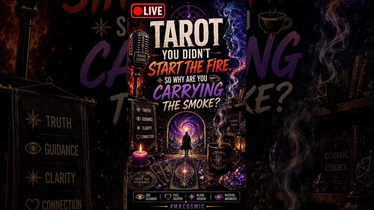 🔴 LIVE TAROT | You Didn't Start the Fire. So Why Are You Carrying the Smoke? 🔥☕ #mrcosmic #tarot thumbnail