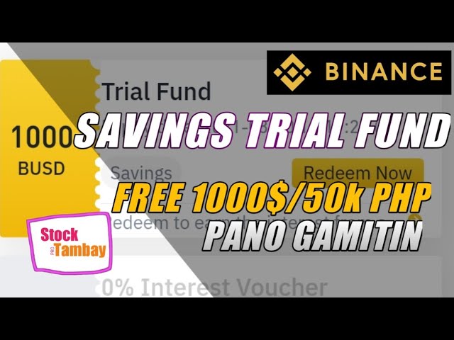 binance saving trial fund