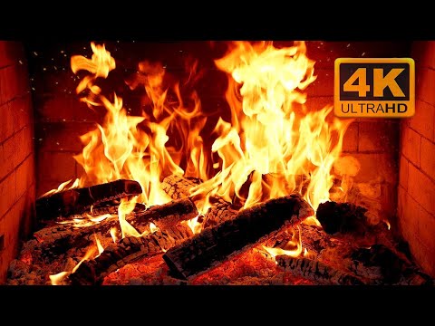 🔥 4K Fireplace UHD — Christmas Fireplace with Crackling Logs & Fire Sounds