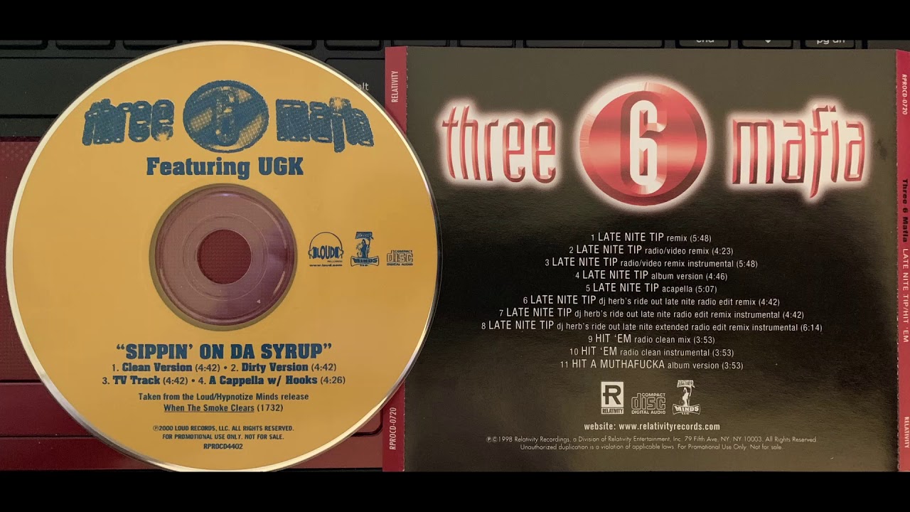 Three 6 Mafia UGK SIPPIN ON DA SYRUP CLEAN VERSION Triple Six DJ three-6-mafia-ugk-sippin-on-da-syrup-clean-version-triple-six-dj