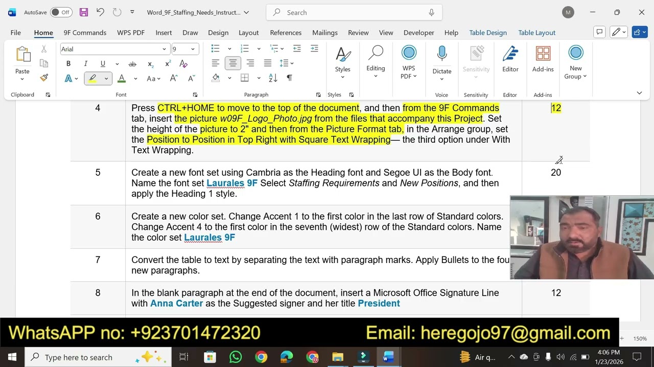Word_9F_Staffing_Needs | Word 9F Staffing Needs