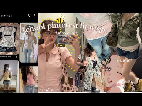 recreating PINTEREST outfits for a week *at school*🧷✧🐝⊹🩷#outfitinspo #outfitideas