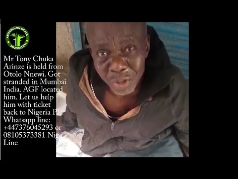 The Nigerian Man stranded in Mumbai India is found by Abounding Grace Foundation.
