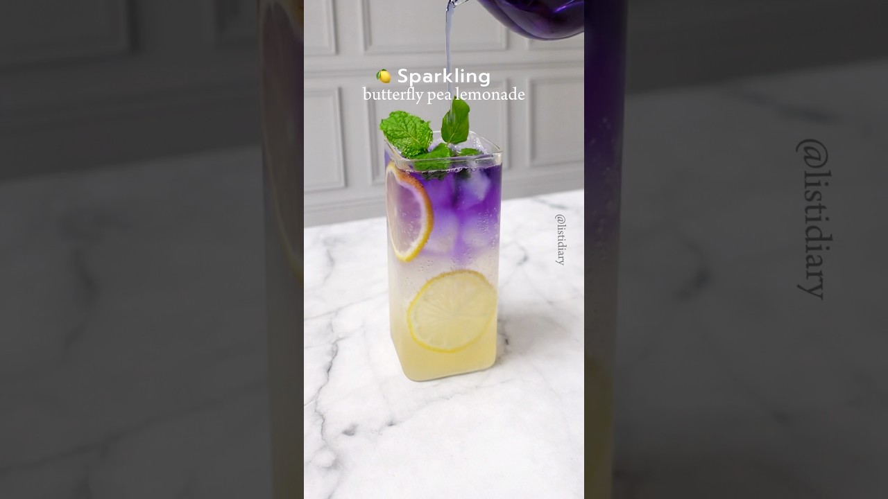 SPARKLING BUTTERFLY PEA LEMONADE 💙💜 
