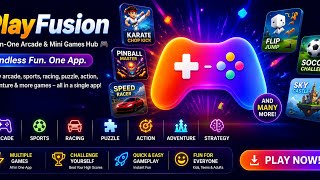 🎮 PlayFusion – All-in-One Arcade & Mini Games Hub | Endless Fun in One App 🚀 screenshot 1