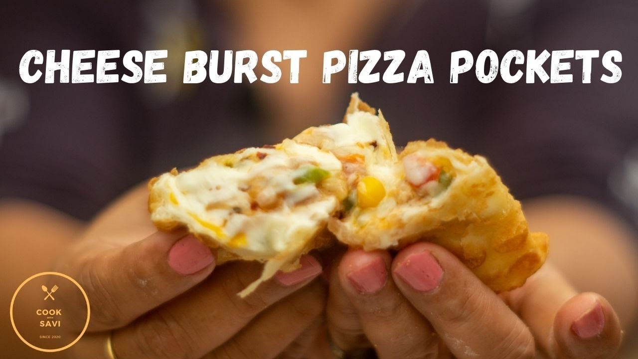 Cheese Burst Pizza Pocket Recipe |  चीज बर्स्ट पिज़्ज़ा  पॉकेट रेसिपी | Pizza | Cheese Burst Pizza