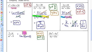 6.1: part 2 (Simplifying Rational Expressions: Not Factored)