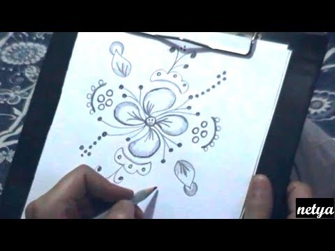 Karakalem ile Halı Motifi ve Halı Göbeği Çizimi