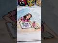 Ghibli Art Work &amp; water painting #ghibli #painting #subscribe #youtubeshort #likeandsubscribe