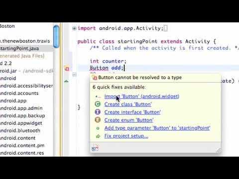 Android Developing Applications Tutorial 8 Setting up Variables and Referencing XML ids