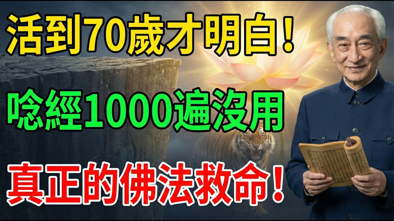 南懷瑾：花錢捐香火求平安根本沒用！活到70歲才明白的殘酷真相，佛陀早就把「改命底牌」交給了你 #南懷瑾 #佛法科學 #因果 #改運 #心靈成長 #佛教故事 #金剛經
