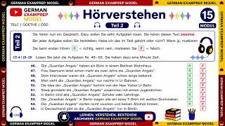 TELC B1 Hörverstehen Module 15 | Complete Listening Practice | Model Test with Answers |