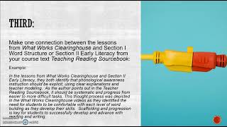 RED3012 Oral Language Video Reflection