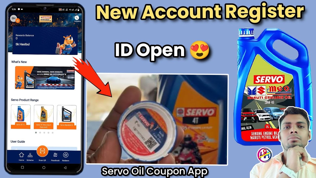 Servo Oil में New Account Register कैसे करे || How To Registration ID Coupon Servo Point