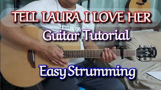 TELL LAURA I LOVE HER  ||  REY PETERSON  || Guitar Tutorial  || Easy Strumming || dgvisiontv