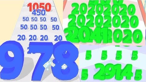 8 Minutes Satisfying And Relaxing Addtional Gameplay - Merge number Run Vs Numbers Merge