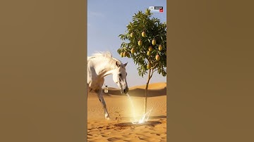 horse saved the mango tree from drying up by watering it😭#ai​ #tree​ #save​ #horse​